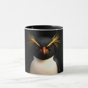 Black 4 Luxe Combo Mug with Rockhopper Penguin