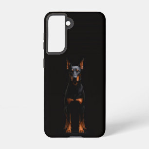 Black 4 Luxe  Galaxy S21 Case, Guardian Doberman Samsung Galaxy Case