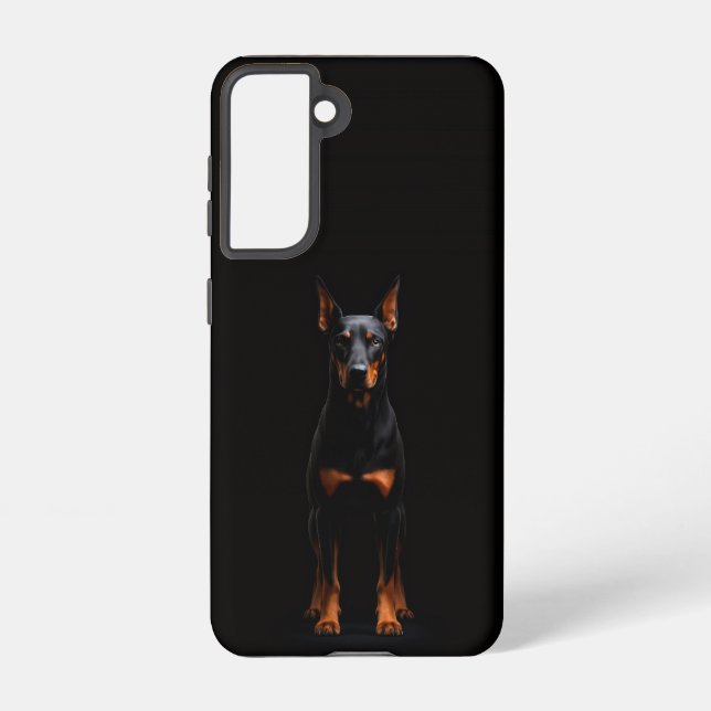 Black 4 Luxe  Galaxy S21 Case, Guardian Doberman Samsung Galaxy S21 Case (Back)