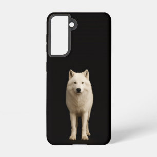 Black 4 Luxe  Galaxy S21 Case, Ivory Arctic Wolf Samsung Galaxy Case