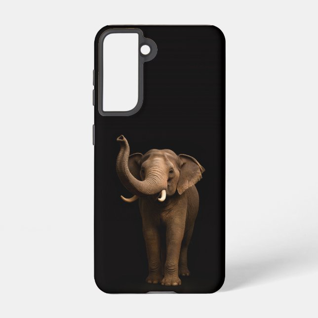 Black 4 Luxe  Galaxy S21 Case, Mighty Elephant Samsung Galaxy S21 Case (Back)
