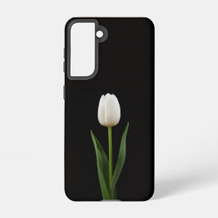 Black 4 Luxe  Galaxy S21 Case, Pearl White Tulip Samsung Galaxy Case