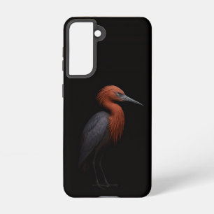 Black 4 Luxe Galaxy S21 Case, Reddish Egret Samsung Galaxy Case