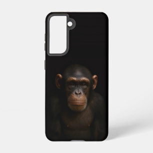 Black 4 Luxe  Galaxy S21 Case, Serene Chimpanzee Samsung Galaxy Case