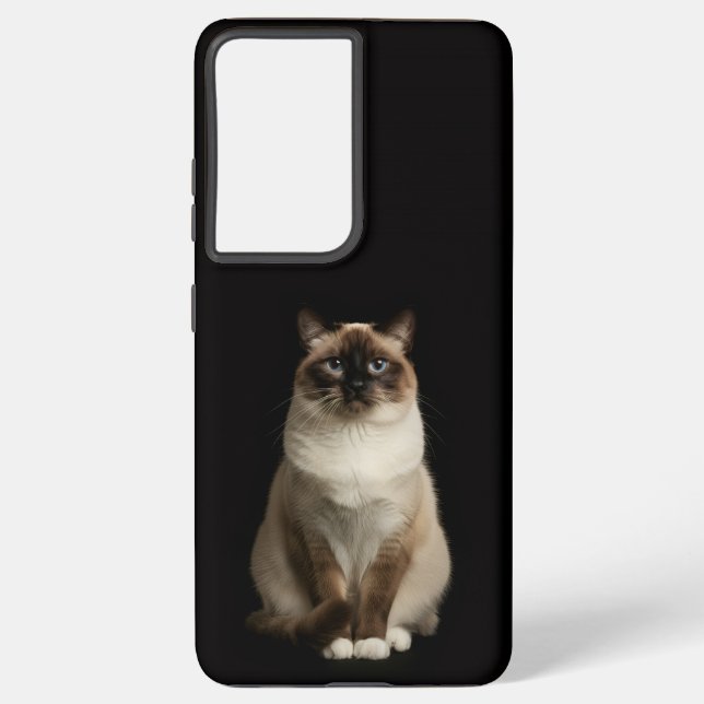 Black 4 Luxe Galaxy S21 Plus, Birmanese Cat Samsung Galaxy S21+ Case (Back)
