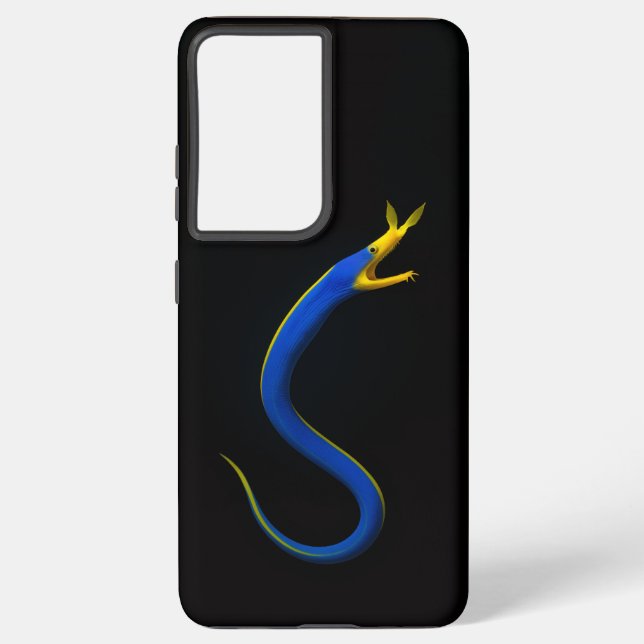 Black 4 Luxe Galaxy S21 Plus, Blue Ribbon Eel Samsung Galaxy S21+ Case (Back)