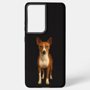 Black 4 Luxe Galaxy S21 Plus, Classy Basenji Dog Samsung Galaxy Case