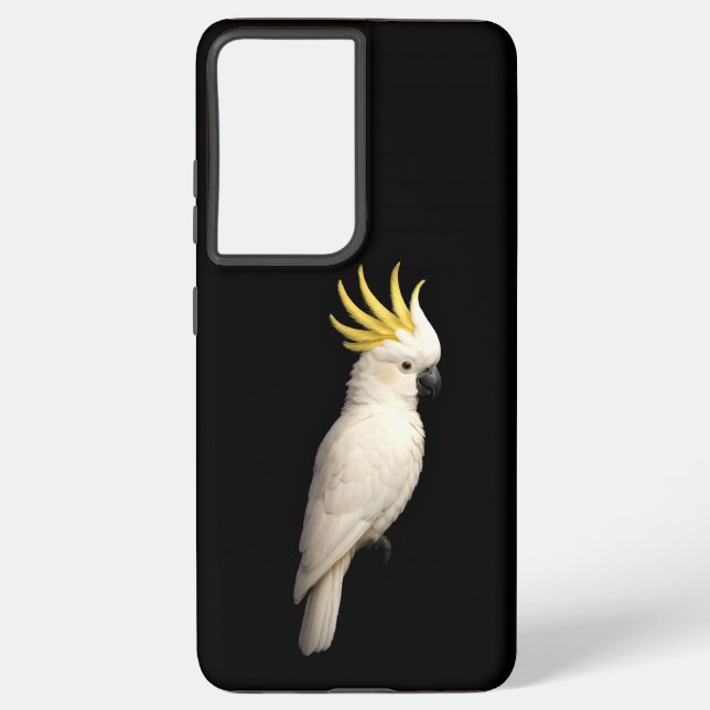 Black 4 Luxe Galaxy S21 Plus, Crested Cockatoo Samsung Galaxy S21+ Case (Back)