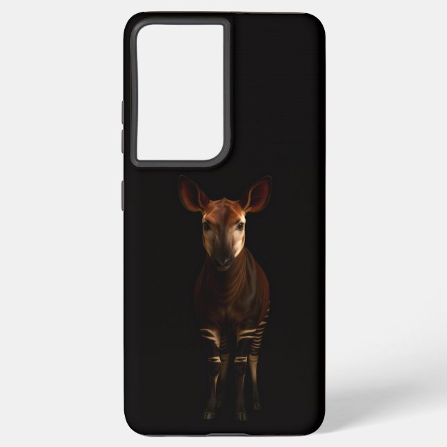 Black 4 Luxe Galaxy S21 Plus, Forest Okapi Samsung Galaxy S21+ Case (Back)