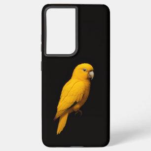 Black 4 Luxe Galaxy S21 Plus, Golden Parakeet Samsung Galaxy Case