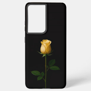 Black 4 Luxe Galaxy S21 Plus, Sunlit Yellow Rose Samsung Galaxy Case