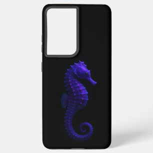 Black 4 Luxe Galaxy S21 Plus, Violet Seahorse Samsung Galaxy Case