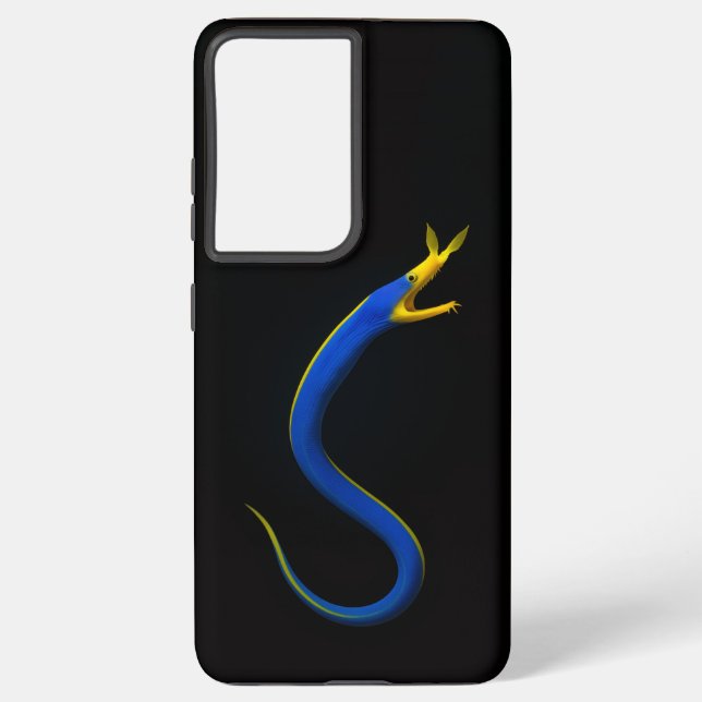 Black 4 Luxe Galaxy S21 Ultra, Blue Ribbon Eel Samsung Galaxy S21 Ultra Case (Back)