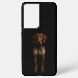 Black 4 Luxe Galaxy S21 Ultra, German Pointer Dog Samsung Galaxy Case
