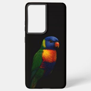 Black 4 Luxe Galaxy S21 Ultra, Lorikeet Parrot Samsung Galaxy Case
