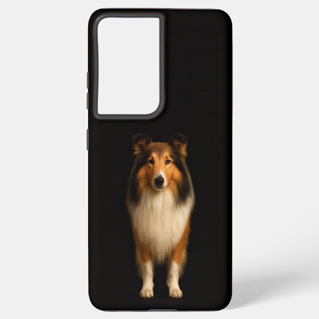 Black 4 Luxe Galaxy S21 Ultra, Loyal Collie Samsung Galaxy S21 Ultra Case (Back)