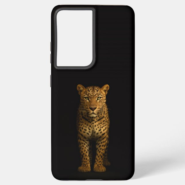 Black 4 Luxe Galaxy S21 Ultra, Majestic Leopard Samsung Galaxy S21 Ultra Case (Back)