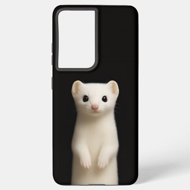 Black 4 Luxe Galaxy S21 Ultra, Stylish Ermine Samsung Galaxy S21 Ultra Case (Back)