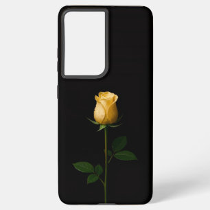 Black 4 Luxe Galaxy S21 Ultra, Sunlit Yellow Rose Samsung Galaxy Case
