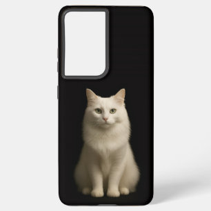 Black 4 Luxe Galaxy S21 Ultra, Turkish Angora Cat Samsung Galaxy Case