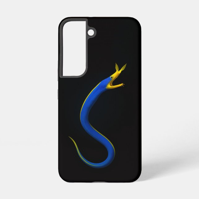 Black 4 Luxe Galaxy S22 Case, Blue Ribbon Eel Samsung Galaxy S22 Case (Back)
