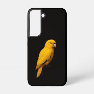 Black 4 Luxe Galaxy S22 Case, Golden Parakeet Samsung Galaxy Case
