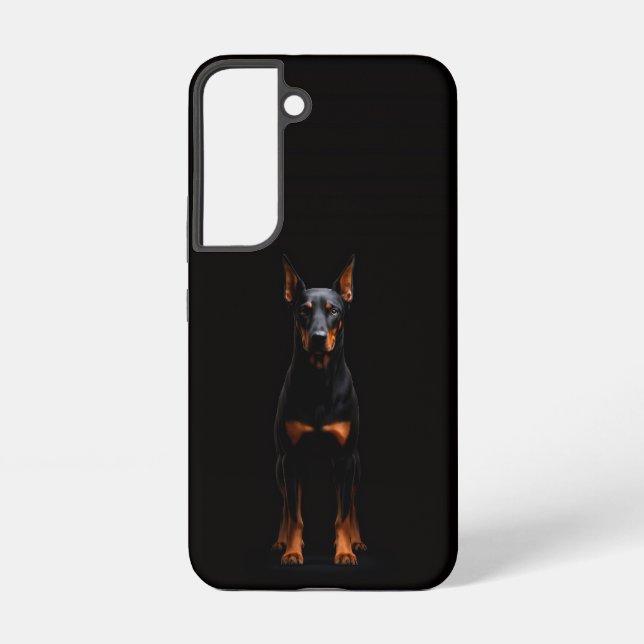 Black 4 Luxe Galaxy S22 Case, Guardian Doberman Samsung Galaxy S22 Case (Back)