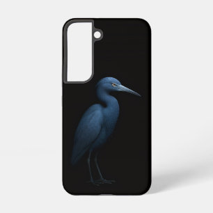 Black 4 Luxe Galaxy S22 Case, Little Blue Heron Samsung Galaxy Case