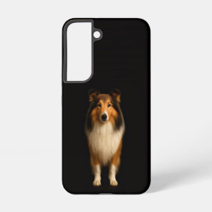 Black 4 Luxe Galaxy S22 Case, Loyal Collie Dog Samsung Galaxy Case