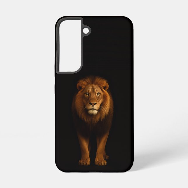 Black 4 Luxe Galaxy S22 Case, Majestic Lion Samsung Galaxy S22 Case (Back)