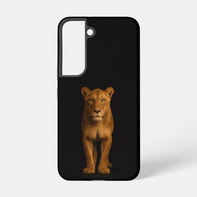 Black 4 Luxe Galaxy S22 Case, Noble Lioness Samsung Galaxy S22 Case (Back)