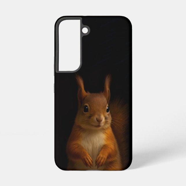 Black 4 Luxe Galaxy S22 Case, Red Squirrel Samsung Galaxy S22 Case (Back)