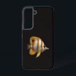 Black 4 Luxe Galaxy S22 Case, Reef Butterflyfish Samsung Galaxy Case<br><div class="desc">Add a touch of radiant tropical elegance to your everyday tech with our Black 4 Luxe Galaxy S22 Case featuring the stunning Reef Butterflyfish. Set against a flawless glossy black background, this exquisite tropical fish glows with lifelike brilliance — its sleek white body adorned with vivid orange-golden stripes, delicate fins...</div>