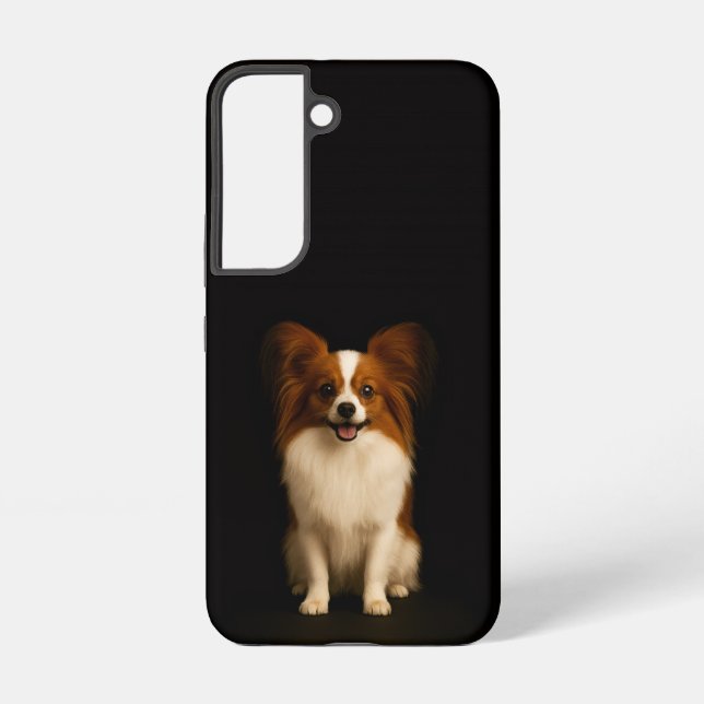 Black 4 Luxe Galaxy S22 Case, Refined Toy Papillon Samsung Galaxy S22 Case (Back)