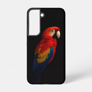 Black 4 Luxe Galaxy S22 Case, Scarlet Parrot Samsung Galaxy Case
