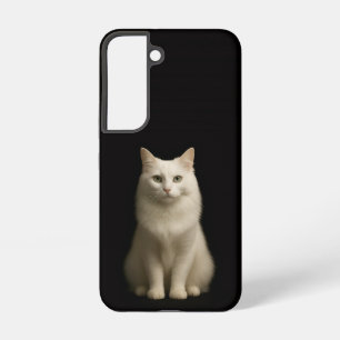 Black 4 Luxe Galaxy S22 Case, Turkish Angora Cat Samsung Galaxy Case