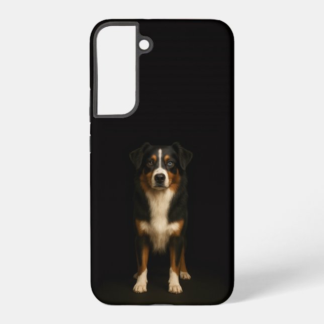 Black 4 Luxe Galaxy S22 Plus, Aussie Shepherd Samsung Galaxy S22+ Case (Back)