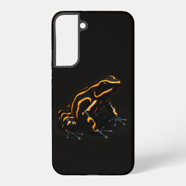 Black 4 Luxe Galaxy S22 Plus, Black Orange Frog Samsung Galaxy S22+ Case (Back)