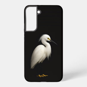 Black 4 Luxe Galaxy S22 Plus, Elegant Snowy Egret Samsung Galaxy Case