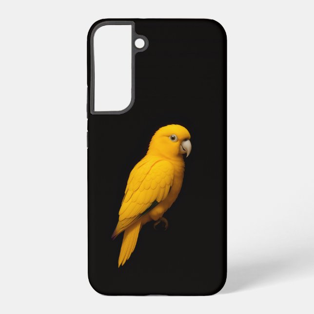 Black 4 Luxe Galaxy S22 Plus, Golden Parakeet Samsung Galaxy S22+ Case (Back)