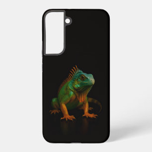 Black 4 Luxe Galaxy S22 Plus, Green Iguana Samsung Galaxy Case