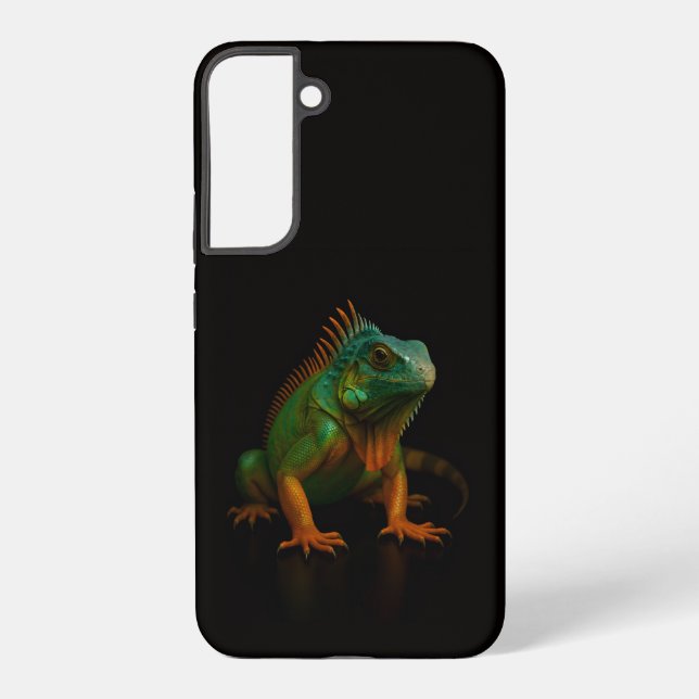 Black 4 Luxe Galaxy S22 Plus, Green Iguana Samsung Galaxy S22+ Case (Back)
