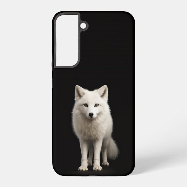 Black 4 Luxe Galaxy S22 Plus, Ivory Arctic Fox Samsung Galaxy S22+ Case (Back)