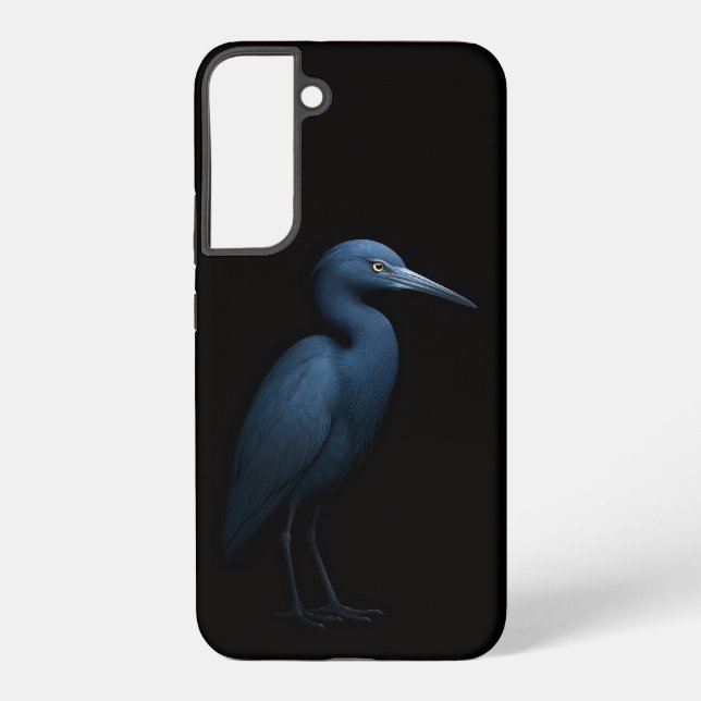 Black 4 Luxe Galaxy S22 Plus, Little Blue Heron Samsung Galaxy S22+ Case (Back)
