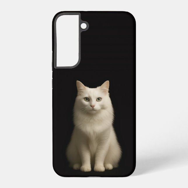 Black 4 Luxe Galaxy S22 Plus, Turkish Angora Cat Samsung Galaxy S22+ Case (Back)
