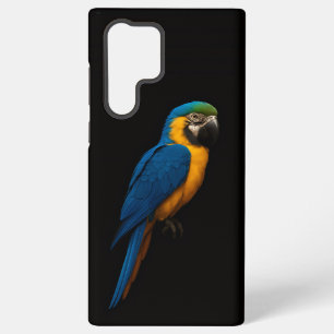 Black 4 Luxe Galaxy S22 Ultra, Blue Yellow Macaw Samsung Galaxy Case