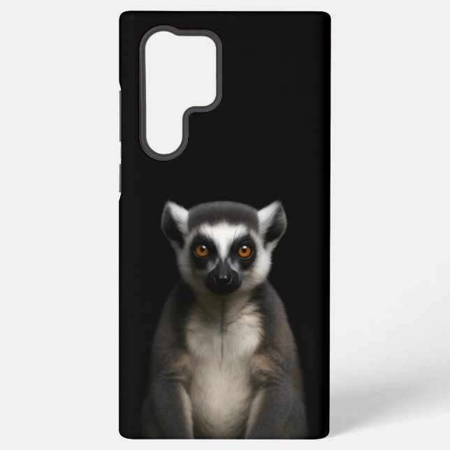 Black 4 Luxe Galaxy S22 Ultra, Gentle Lemur Samsung Galaxy S22 Ultra Case (Back)