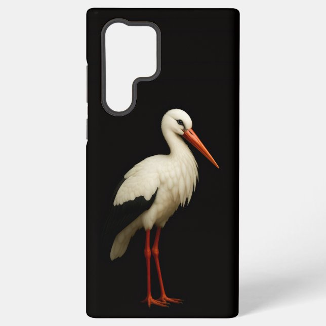 Black 4 Luxe Galaxy S22 Ultra, Graceful Stork Samsung Galaxy S22 Ultra Case (Back)