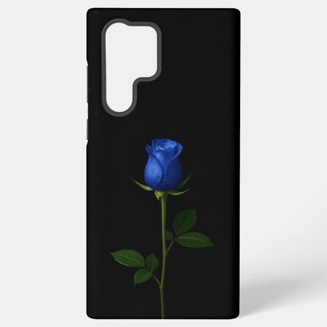Black 4 Luxe Galaxy S22 Ultra, Midnight Blue Rose Samsung Galaxy S22 Ultra Case (Back)