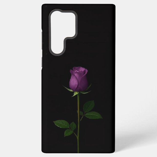 Black 4 Luxe Galaxy S22 Ultra, Royal Violet Rose Samsung Galaxy S22 Ultra Case (Back)